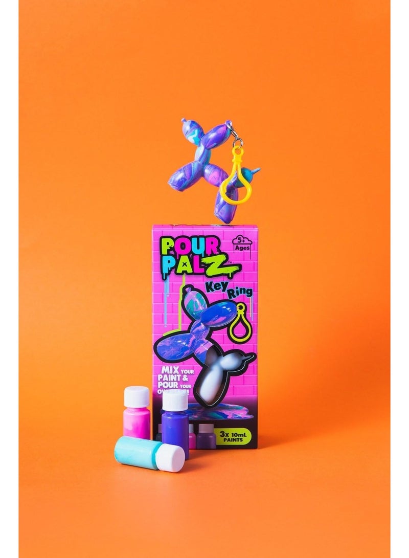 Mini Balloon Dog w/Keyring (4 Asst.) - Image 1